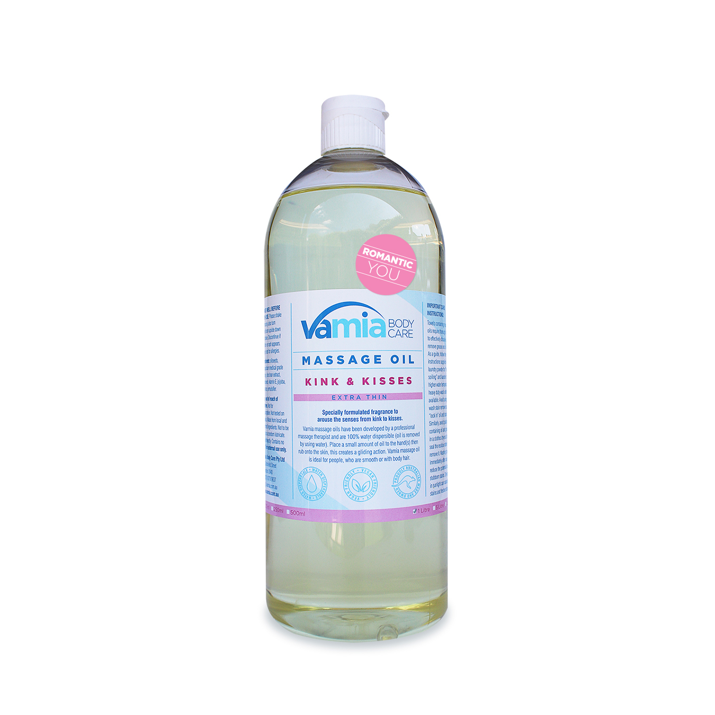 Massage Oil - Romantic You - 1 Litre